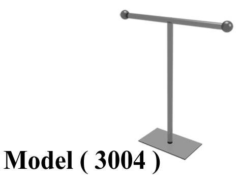 عوارض ذهب اكريليك حر NO E (مو 3004) // استاند سلاسل اكريليك  شفاف (W=25,H=39CM)