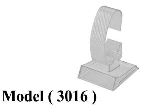 عوارض دهب أكريليك NO E (مو 3016) // عارض ساعة بلاستيك شفاف (W=6,H=10CM)