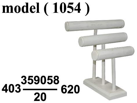 عوارض ذهب خشبية FـNO (مو 4058 ) (( استاند غوايش 3 دور أبيض (W=25,H=30CM)