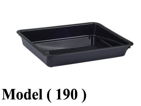 صناديق تعبئة C(مو 190) تراى مواد غذائية صغير اسود (W=40,D=30,H=6CM)