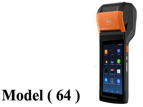 باركود ( NO ) F ( مو64 ) جهاز تطبيقات محمولة + طباعه فواتير اسود (HAND HELD V2S )
