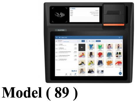 باركود ( NO ) F ( مو 89 ) جهاز كاشير مزود بطابعة كاشير 5.7 سم و شاشة للعميل اندرويد ( POS ) D2MIN