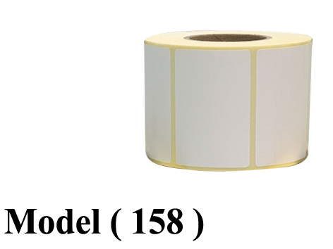 باركود ( NO ) F (مو 158 )  رول ورق باركود ميزان ابيض ( 400 تكت ) ( 5*4 سم )