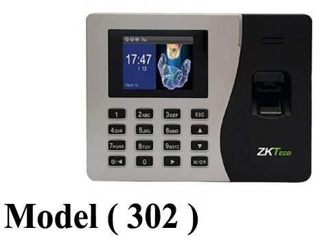 باركود ( NO ) F ( مو 302 ) جهاز حضور وانصراف يعمل بالبصمة وكارت ( MACHINE ZK K14 )