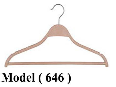 شماعات (NO) E (مو 646) <> شماعة بدلة بالبار بلاستيك ارو 46 سم