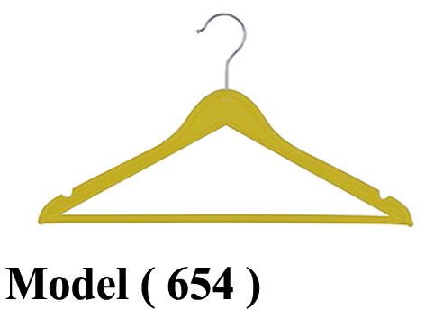 شماعات (NO) E (مو 654) <> شماعه بدله بالبار بلاستيك اصفر 43 سم