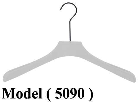 شماعات (NO) F (مو 5090 ) شماعة جاكيت هوك طويل بدون بار خشابى 44 سم ابيض ( كود 11 )