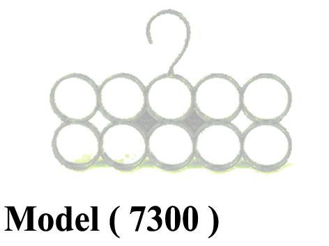 شماعات D (مو 7300) شماعة ايشاربات 10 فتحات شفاف