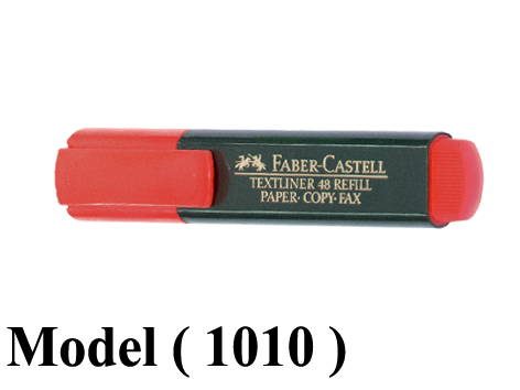 اقلام  (NO) E Faber-Castell (مو 1010) قلم فسفورى نمساوى احمر