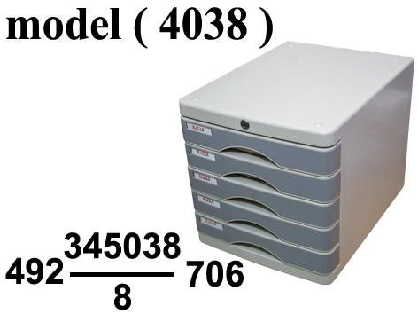 أدوات مكتبية إيجل (NO) E ( مو 4038 ) كابينة 5 درج بكالون مركزى أمامى Dim.W=28*D=37*H=29CM