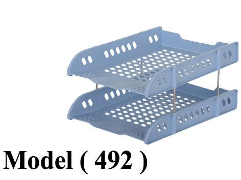ادوات مكتبية ايجل (NO) E (مو 4040) تراى 2 دور بلاستيك مخرم لبنى (9322)