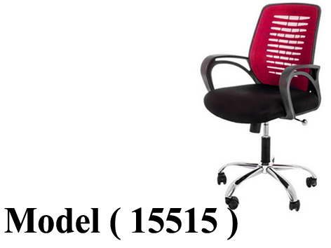 كراسى مكتبية (NO) F (مو 15515) <> كرسى وسط ظهر شبك احمر GL 108