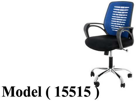 كراسى مكتبية (NO) F (مو 15515) <> كرسى وسط ظهر شبك ازرق GL 108