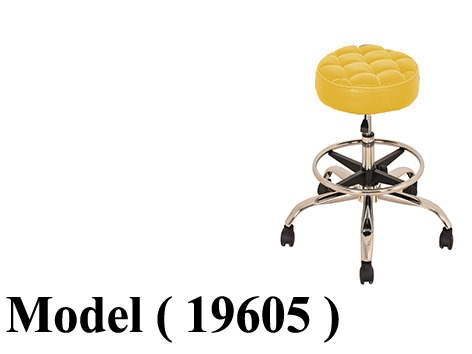 كراسى مكتبية C (مو 19605) # كرسى معمل متحرك قاعدة كابيتونيه جلد بيج نجمة نيكل ( M-551 )