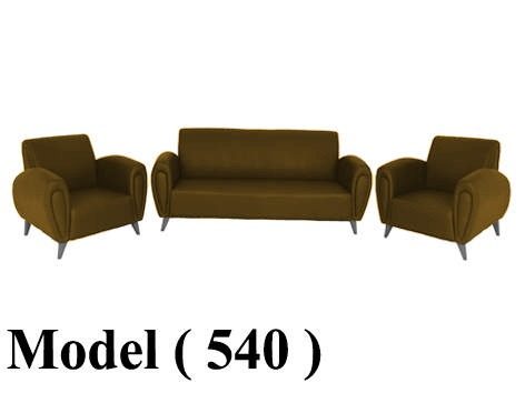 انتريهات مكتبية C (مو 540)  طقم انتريه جلد عيون بنى (كنبة 3 فرد+2فوتية) (كود MS-200-M70)