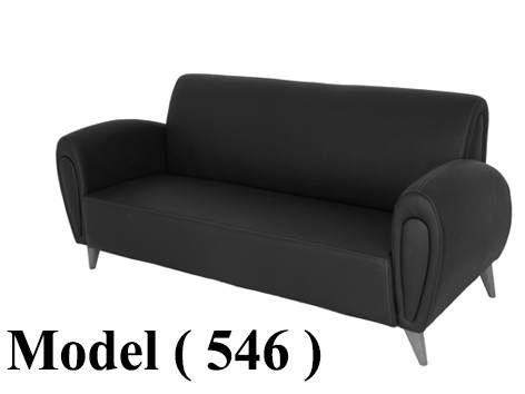 انتريهات مكتبية C (مو 546) كنبة 3 فرد جلد عيون اسود (كود MS-200-M70)