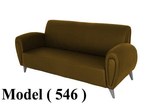 انتريهات مكتبية C (مو 546) كنبة 3 فرد جلد عيون بنى (كود MS-200-M70)