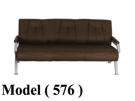 انتريهات مكتبية C (مو 576) كنبة 3 فرد جلد مودرن بنى (كود SS-200-M-32)