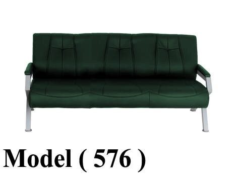 انتريهات مكتبية C (مو 576) كنبة 3 فرد جلد مودرن زيتونى (كود SS-200-M-32)
