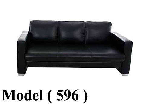 انتريهات مكتبية C ( مو 596 ) كنبة 3 فرد جلد زتونى ( GL - 502 )