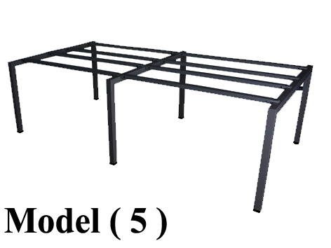 ورك ستيشن B (مو 5) شاسية ورك ستيشن 4 فرد اسود (W=240,D=120,H=75CM)