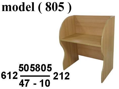 ** ورك ستيشن C (مو 805) خلية خشبية باندا واحد فرد (شيرى 303) (W=100,D=60,H=120CM)