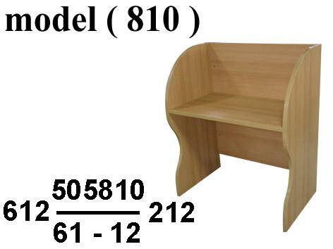 ** ورك ستيشن C (مو 810) خلية خشبية باندا واحد فرد (جوز فاتح 504) (W=120,D=60,H=120CM)