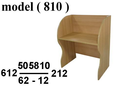 ** ورك ستيشن C (مو 810) خلية خشبية باندا واحد فرد (جوز غامق 312) (W=120,D=60,H=120CM)