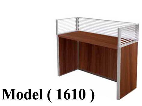 ** ورك ستيشن C (مو 1610) خلية 1 فرد قطاع الومنيوم 3 سم (زجاج*خشب ارو 401) (W=120,D=60,H=120CM)