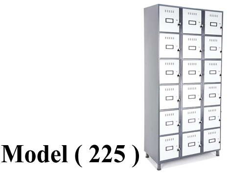 لوكرز ميتال C (مو 225) لوكر 3 عمود*18 فرد لوكس جسم رمادى ضلف فضى (W=90,D=45,H=185CM)