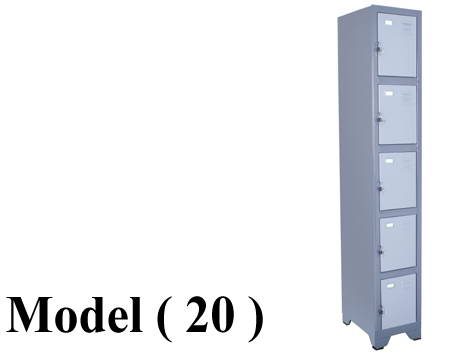 لوكرز ريموندس C (مو 20) لوكر 1 عمود*5 فرد تجارى جسم رمادى ضلف فضى  (W=30,D=45,H=185CM)