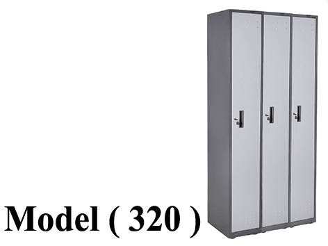 لوكرز C (مو 320) لوكر 3 عمود * 3 فرد جسم رمادى ضلف فضى (W=90,D=45,H=180CM)