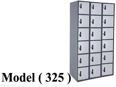 لوكرز B (مو 325) لوكر 3 عمود * 18 فرد جسم رمادى ضلف فضى (W=90,D=45,H=180CM)