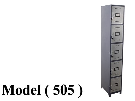 لوكرز ميتال (C (TG( مو 505) لوكر 1 عمود*5 فرد جسم رمادى ضلف فضى (W=30,D=44,H=185CM)