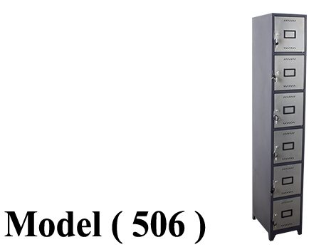 لوكرز ميتال (C (TG( مو 506) لوكر 1 عمود*6 فرد جسم رمادى ضلف فضى (W=30,D=44,H=185CM)