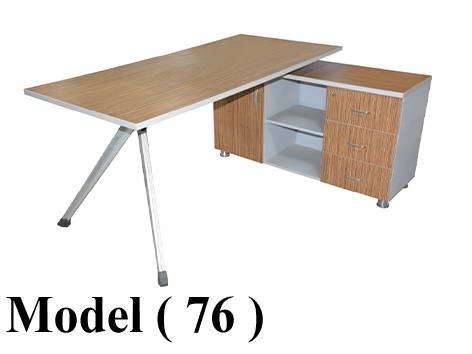 مكاتب خشبية (NO) D (مو 76) # مكتب سبايدر ثابت على سايد بنى (W=160,D=80,H=75CM)