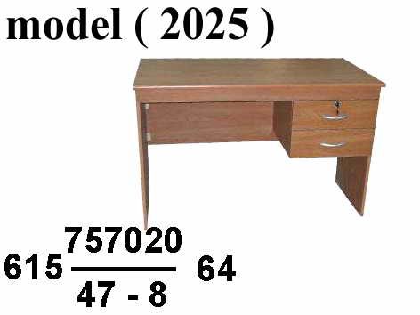 مكاتب خشبية NO F (مو 2025) <> مكتب 2 درج معلق (شيرى 400) (W=80,D=50,H=75CM)
