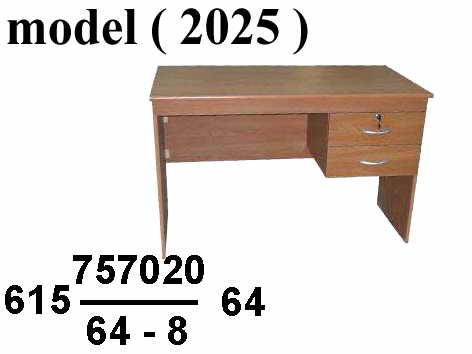 مكاتب خشبية NO F (مو 2025) <> مكتب 2 درج معلق (كريمى مجزع 109) (W=80,D=50,H=75CM)