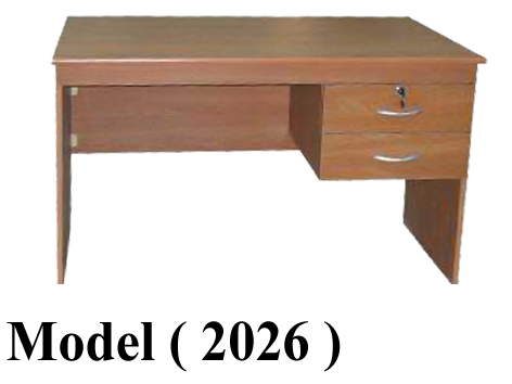 مكاتب خشبية NO F (مو 2026) <>مكتب 2 درج معلق (بلوط 301) (W=100,D=50,H=75CM)