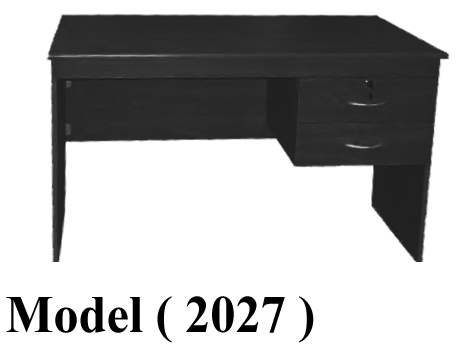 مكاتب خشبية NO F (مو 2027) <>مكتب 2 درج معلق (اسود 900) (W=120,D=60,H=75CM)