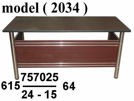 مكاتب خشبية C (مو 2034) مكتب 4 ماسورة (فضى 103) (W=150,D=75,H=75CM)