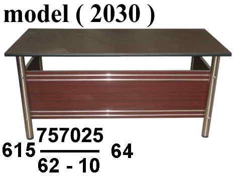 مكاتب خشبية C (مو 2030) مكتب 4 ماسورة (جوز غامق 206) (W=100,D=75,H=75CM)