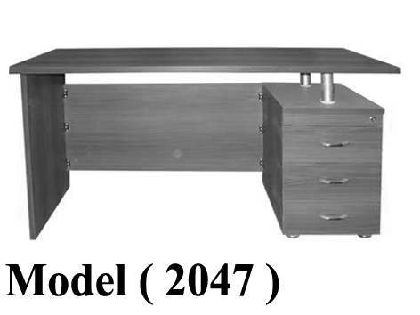مكاتب زجاجيهمكاتب خشبية C (مو 2047) مكتب 2 ماسورة 3 درج (فضى 103) (W=140,D=75,H=75CM)