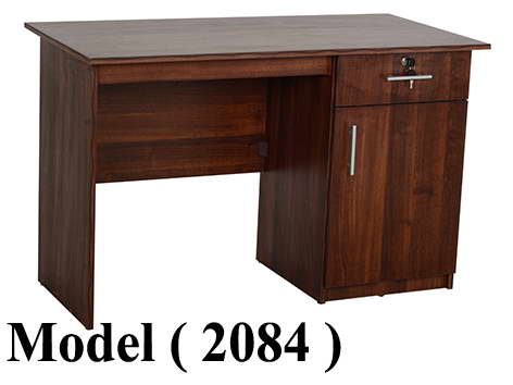 مكاتب خشبية C (مو 2084) مكتب 1 درج + ضلفة ( جوز فاتح K777ـ) (W=150,D=75,H=75CM)