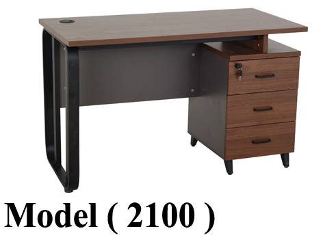 مكاتب خشبية C (مو 2100) مكتب شاسيه معدنى شامل وحدة ادراج ارو (W=120,D=60,H=75CM)