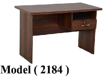 مكاتب خشبية C (مو 2184) مكتب بدرج و رف شيرى (W=120,D=60,H=75CM)