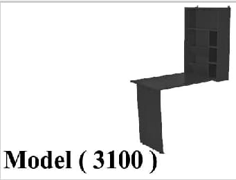 مكاتب خشبية C (مو 3100) مكتب منطبق حائطى اسود (W=60,D=18,H=80CM)