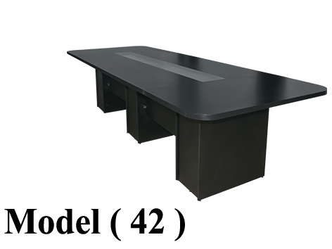 ترابيزات اجتماعات خشبية C (مو 42) ترابيزة اجتماعات خشبية ( اسود 593 ) (W=200CM,D=120CM,H=74.5CM)