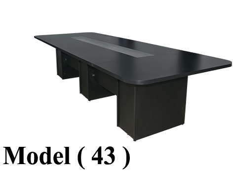 ترابيزات اجتماعات خشبية C (مو 43) ترابيزة اجتماعات خشبية (اسود 593 ) (W=240CM,D=120CM,H=74.5CM)