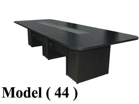 ترابيزات اجتماعات خشبية C (مو 44) ترابيزة اجتماعات خشبية (اسود 593 ) (W=300CM,D=140CM,H=74.5CM)